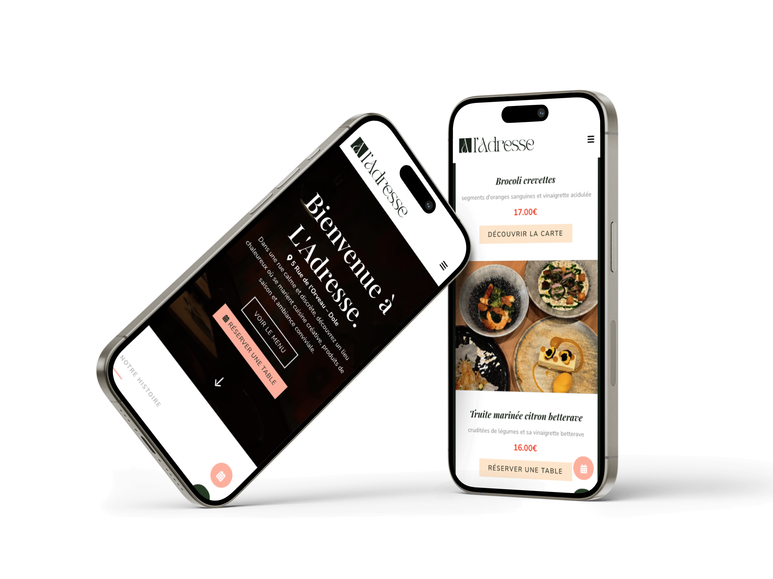 Site L'Adresse sur iPhone